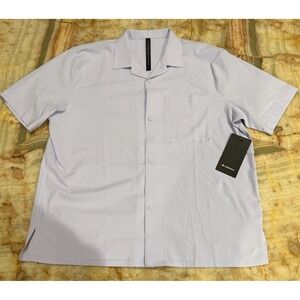 Lululemon Mens Airing Easy Camp Collar Shirt Light Purple Sweat-Wicking XL NWT